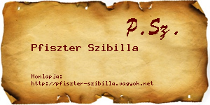 Pfiszter Szibilla névjegykártya